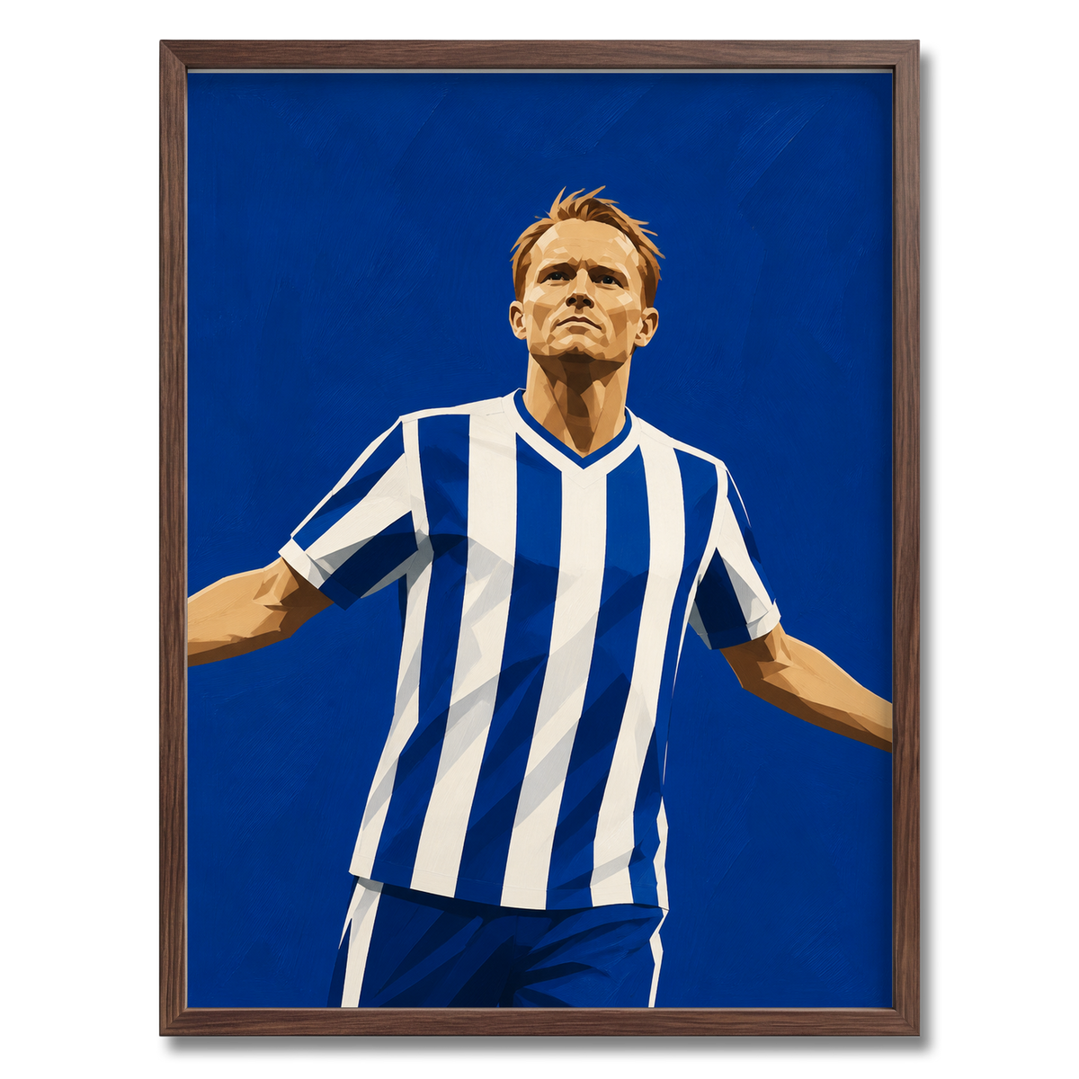 Sam Larsson Göteborg-poster i mörk valnötsram