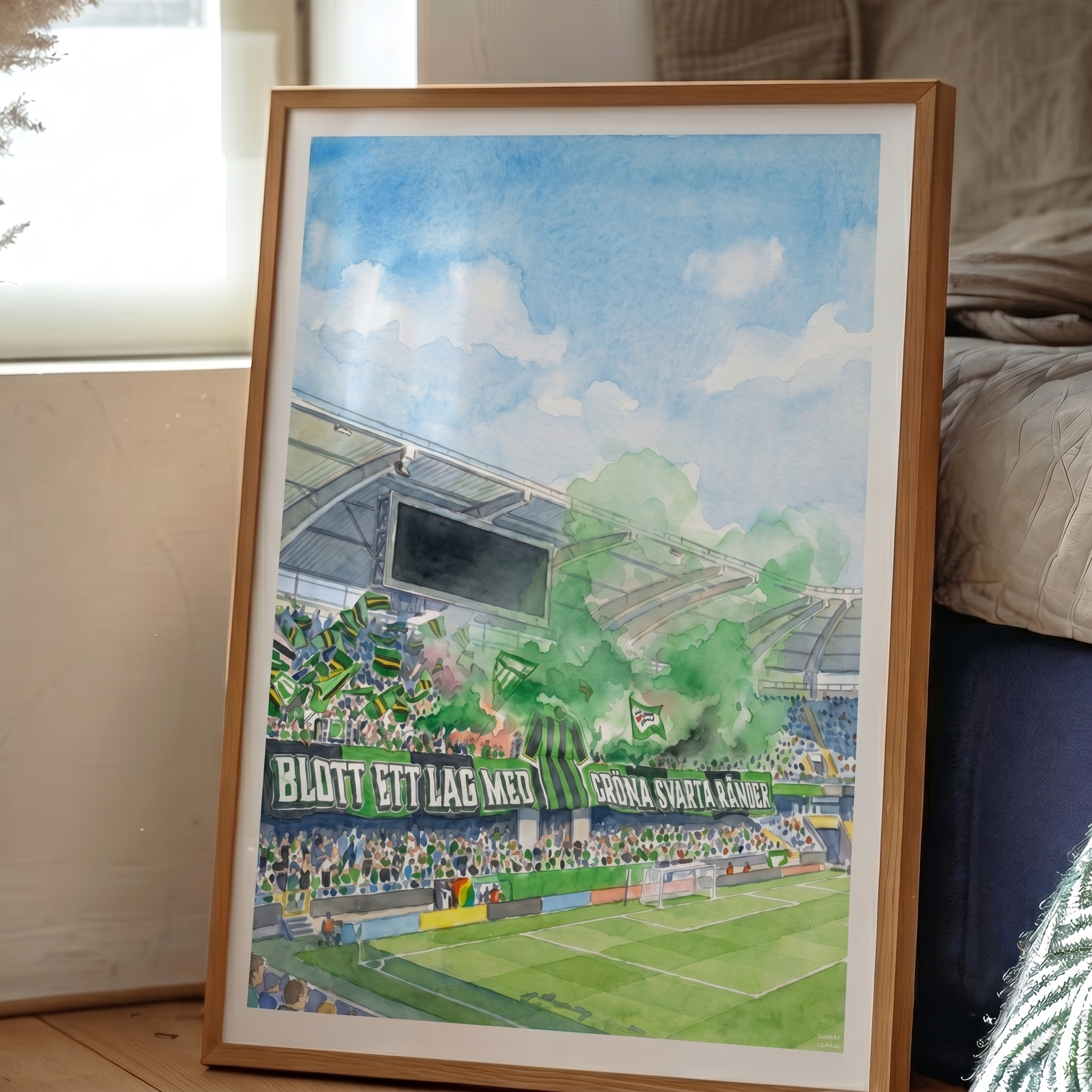 Grön-Svart Tifo - Poster